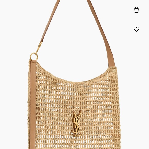 Yves Saint Laurent Handbags - Yves Saint Laurent Tan Shoulder Bag with Woven Design
